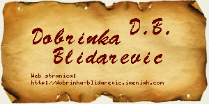 Dobrinka Blidarević vizit kartica